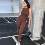 Ärmelloser Fitness Jumpsuit für Damen – Atmungsaktiv & Figurbetont